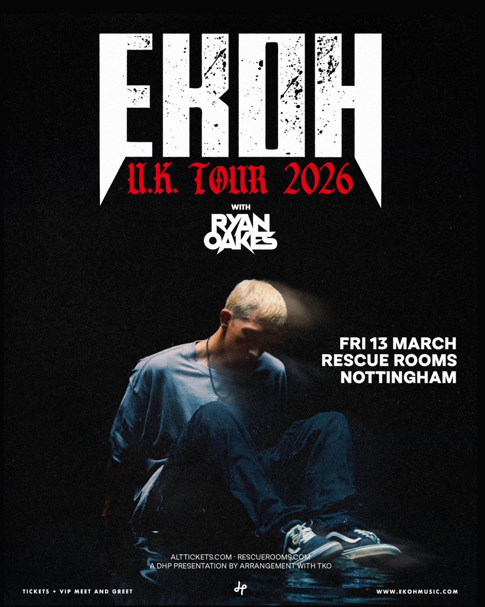 NEW/ Blending hip hop with alt-rock and everything in-between, <a href="/ekohmusic/">E̶K̶O̶H̶</a> brings his unique sound and high energy live show to <a href="/rescuerooms/">Rescue Rooms</a> on Friday 13th March!

Tickets go on sale this Friday at 10am, set a reminder: tinyurl.com/4asx5zfx