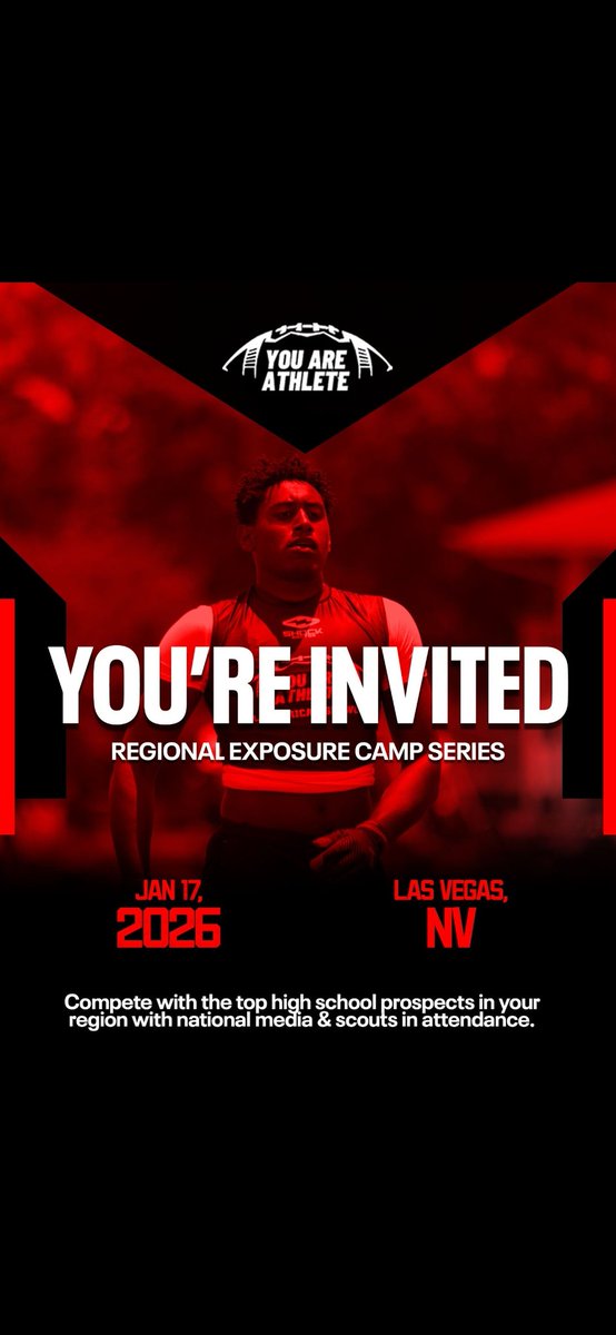 Thank you <a href="/youareathlete/">You Are Athlete</a> for blessing me with an invite to the regional exposure camp series <a href="/coach_pacheco/">Coach Wes Pacheco</a> <a href="/Scout_ScottC/">College Scout</a> <a href="/PrepRedzoneNV/">Prep Redzone Nevada</a> <a href="/Spike4DeuceRoss/">Coach Rossi</a> #AGTG