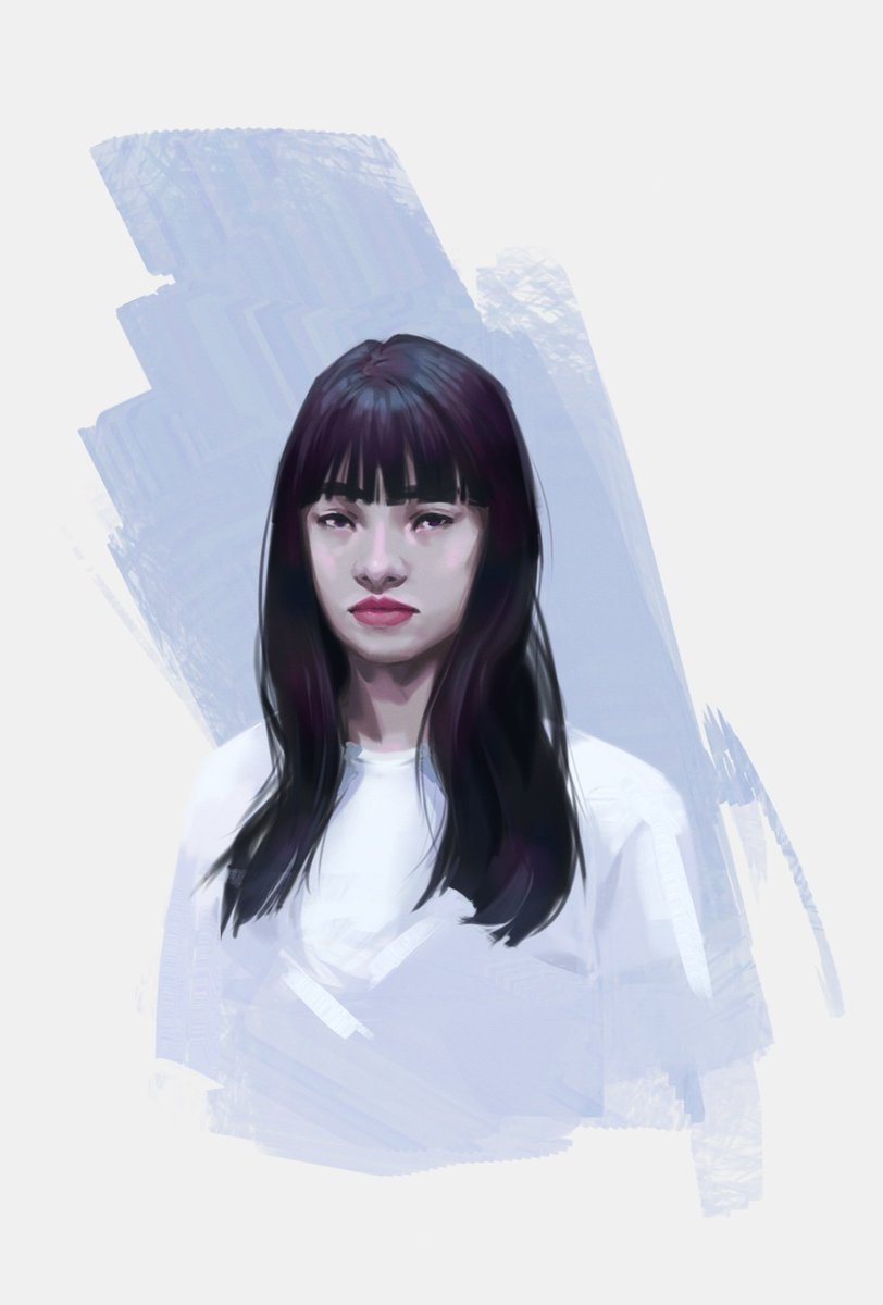 ynlaid's tweet image. Day 1 of @JensClaessens challenge. 
I drew this earlier, but I'm posting it now. On the first day, I wanted to do a simple portrait with cold lighting.

And process of this portrait

#colorpractice #digitalart