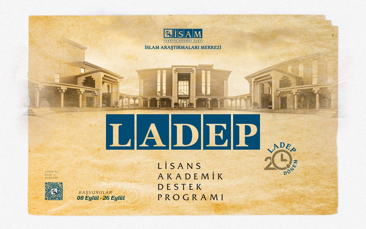 Lisans Akademik Destek Programı'nın (LADEP) yeni dönem başvuruları 26 Eylül Cuma gününe kadar online olarak alınacaktır.
İlahiyat lisans eğitimini tamamlayıcı seminerlerin yanı sıra İSAM Kütüphanesi'ni kullanma, yabancı dil desteği ve kitap bursu gibi imkanları yıllardır