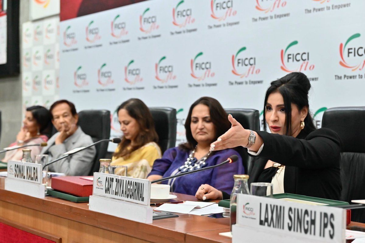 Grateful to have been part of the <a href="/ficci_india/">FICCI</a> FLO Women’s Conclave, sharing thoughts on leadership, resilience and collaboration. 
It was inspiring to learn from incredible voices, and to add my small part towards encouraging more girls in STEM education and leadership for