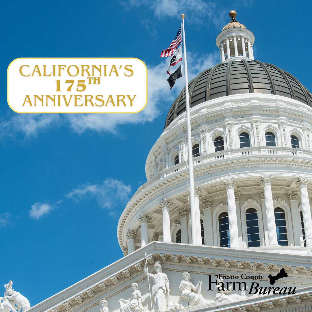 Happy 175th birthday, #California!
From the fields of the #CentralValley to the #CentralCoast and beyond, #agriculture has been at the heart of California’s past, present and future. FCFB is proud to be part of the state’s rich farming legacy.
Cheers to 175 years of the