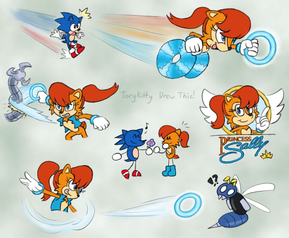 Sally sketch dump! Mostly to showcase her using the power ring. Plus some Sonally too coz we all deserve a little treat every now and then! 😊🥰 #sallyacorn #SonicTheHedgehog #sonally #SonicSatAM #ArchieSonic