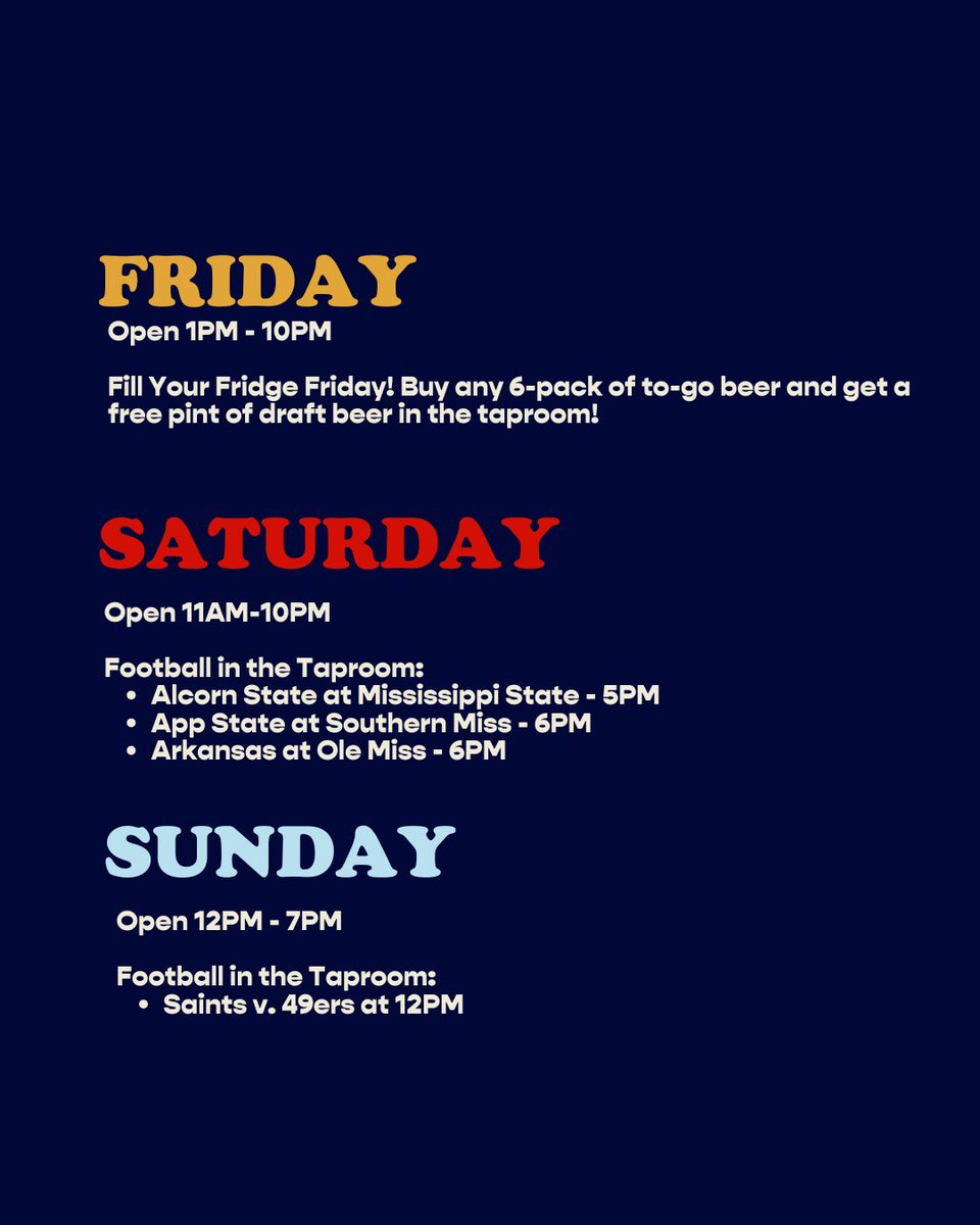 Check out what's happening this week in the Taproom!