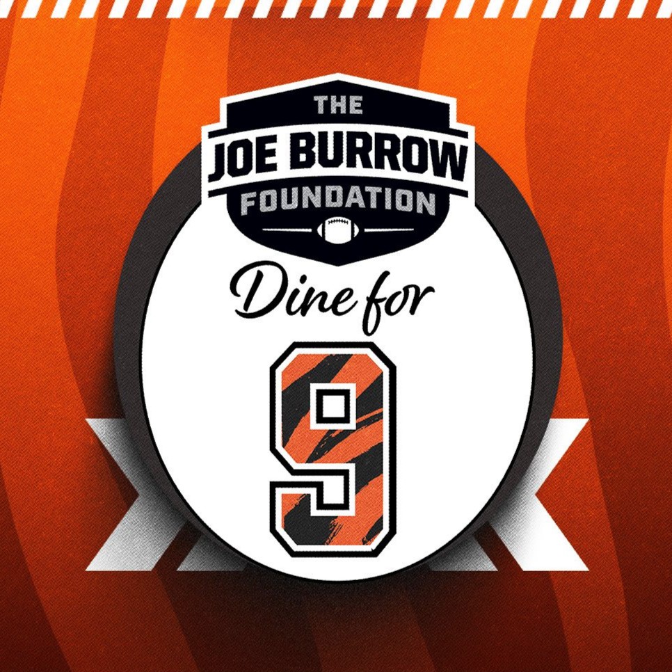 9️⃣ Do good today! Join the #DineforNine fundraiser for the <a href="/Burrowfdn/">The Joe Burrow Foundation</a>! 
When you dine at the participating restaurants, 9% of the proceeds go to support local youth facing food insecurities and mental health challenges. 
🏈 Check out the list at joeburrow.org. #DoGood