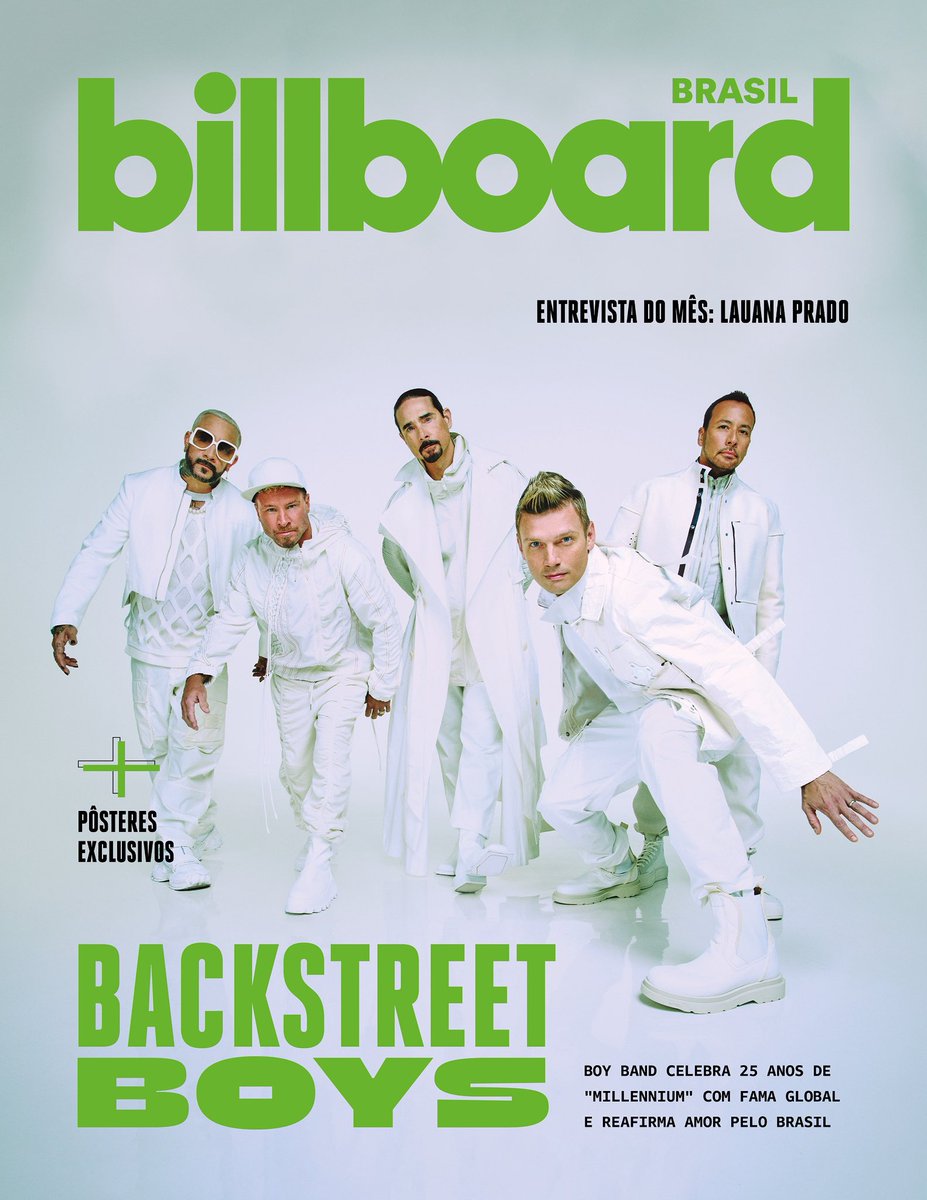 billboardBr's tweet photo. Prestes a desembarcar no Brasil, o @backstreetboys estampa a capa da 17ª edição da Billboard Brasil. Em entrevista exclusiva, o grupo falou sobre a turnê comemorativa de 25 anos de “Millennium”, o show no #TheTown, o amor pelo Brasil, a influência sueca em seu som e como+ https://t.co/xTj9WfSK3J