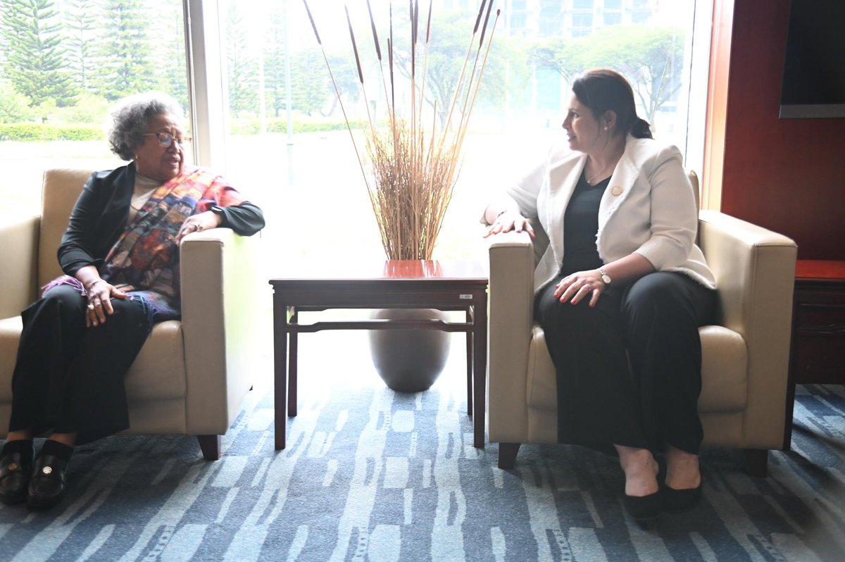 H.E Amb. Selma Malika Haddadi (@dcp_haddadi) on Twitter photo Following our recent meeting in St. George’s 🇬🇩, I welcomed my sister, <a href="/CARICOMorg/">CARICOM: Caribbean Community</a> <a href="/SG_CARICOM/">CARICOM Secretary General</a> in Addis Ababa 🇪🇹 to advance mutually beneficial Africa–Caribbean cooperation ahead of the 2nd Africa-Caribbean Summit. Following our recent meeting in St. George’s 🇬🇩, I welcomed my sister, <a href="/CARICOMorg/">CARICOM: Caribbean Community</a> <a href="/SG_CARICOM/">CARICOM Secretary General</a> in Addis Ababa 🇪🇹 to advance mutually beneficial Africa–Caribbean cooperation ahead of the 2nd Africa-Caribbean Summit.
