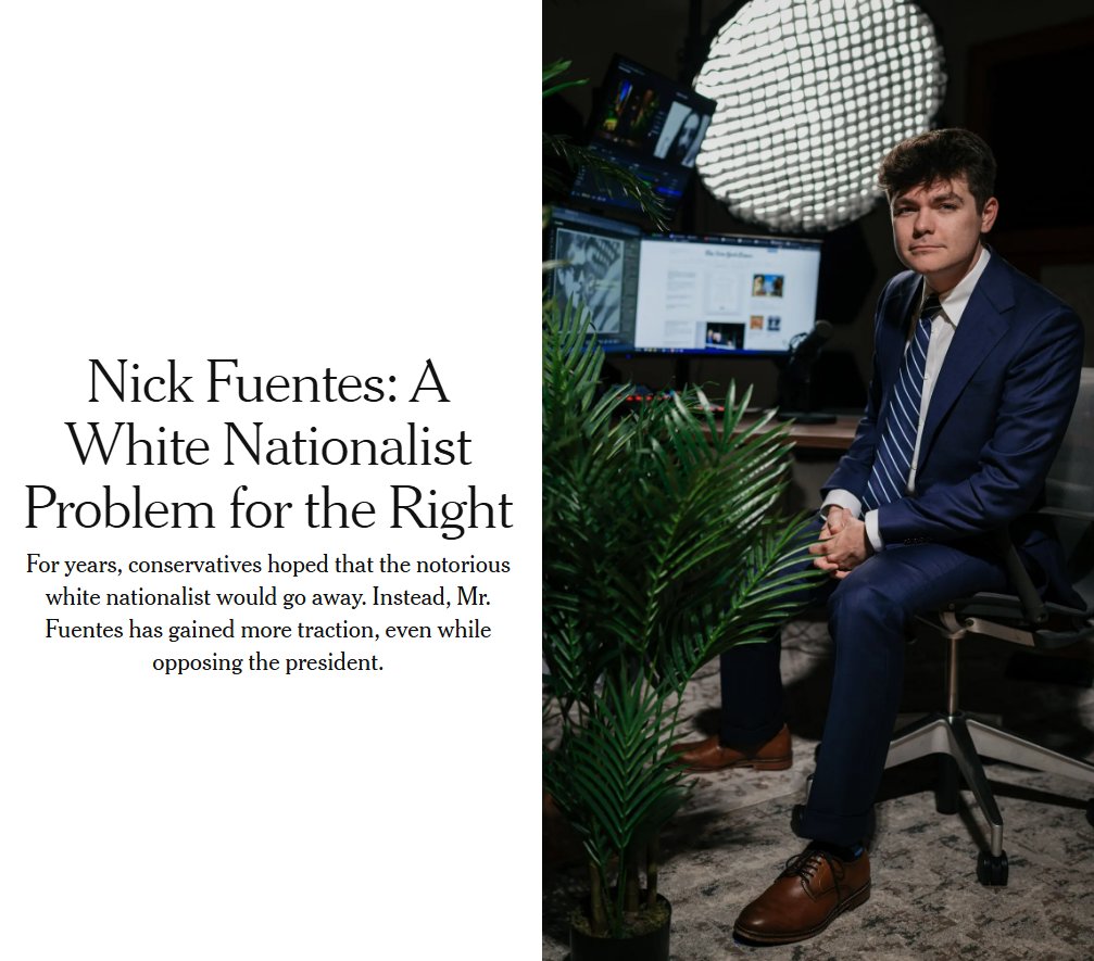 The New York Times just dropped this puff piece about Nick Fuentes

The aura farming continues 🔥