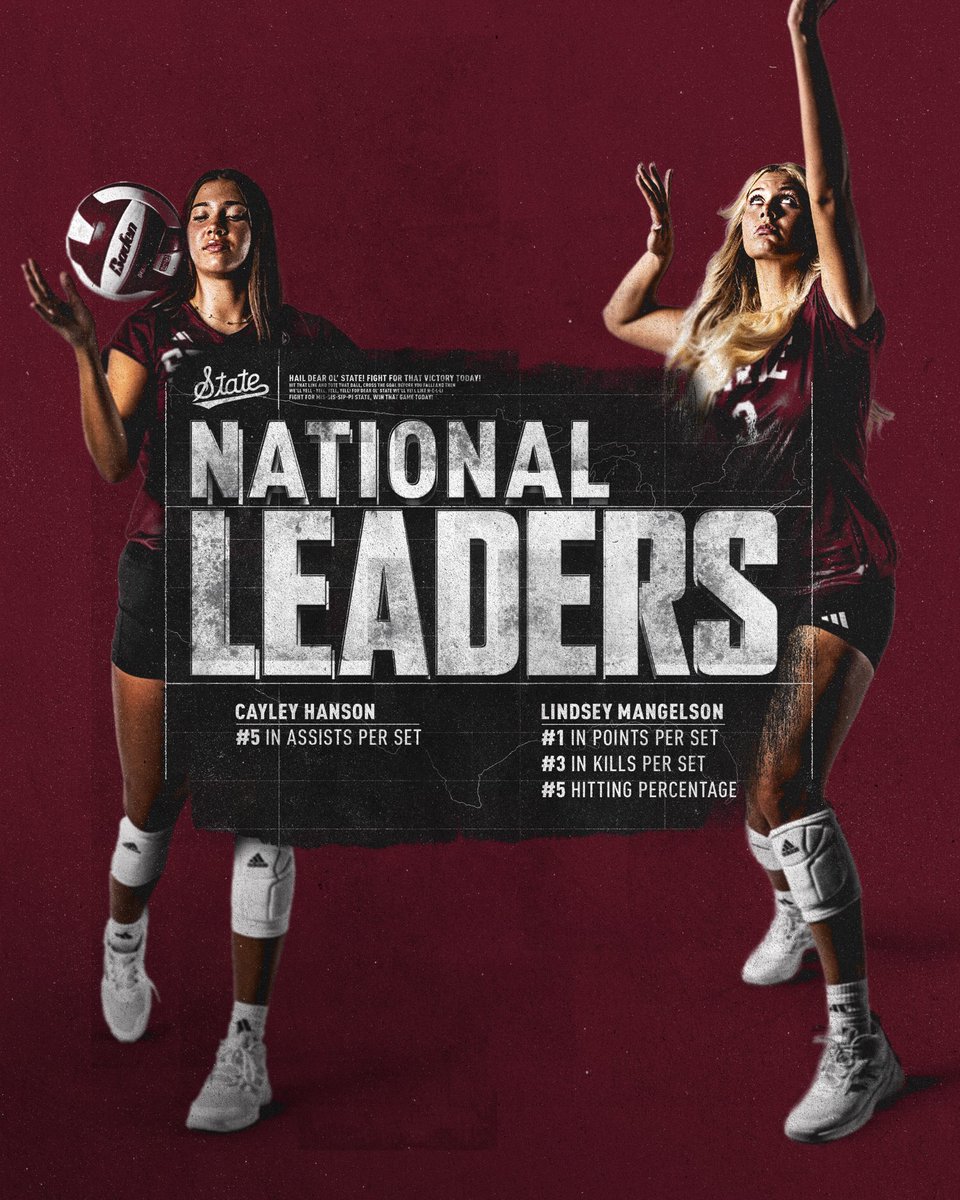 Lindsey and Cayley are in the rankings!📈

#HailState