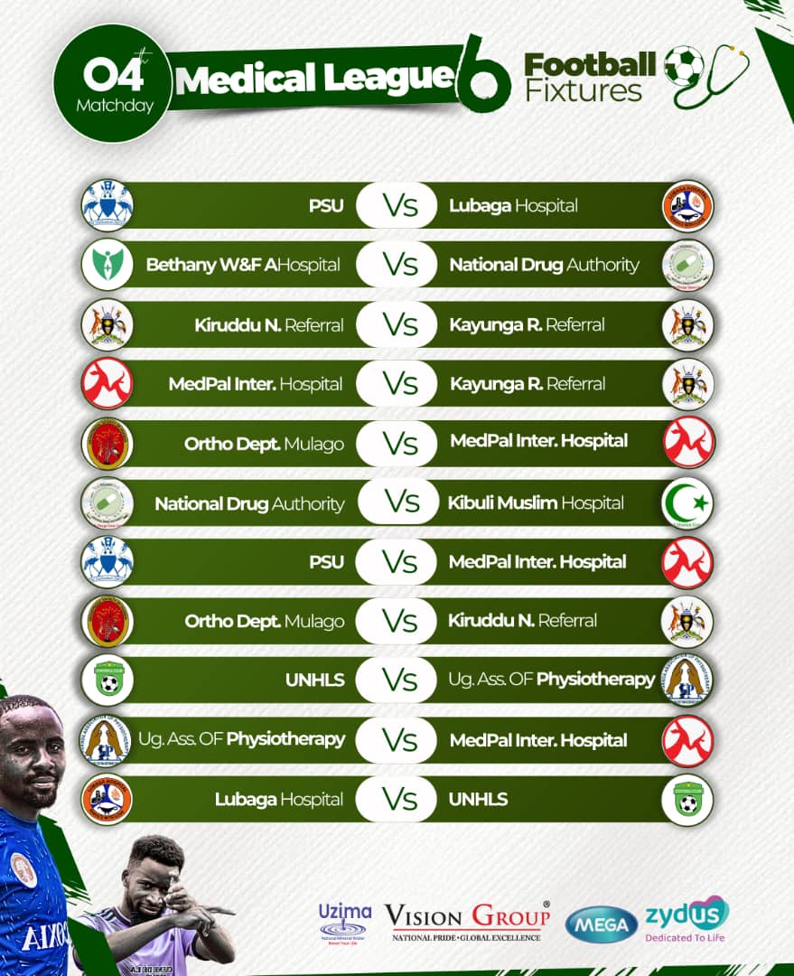 We are back this September!!! Catch is <a href="/StLawrenceUniv/">St. Lawrence University Uganda</a> Grounds  for our 4th outing this season of the medical league on 21st September, 2025.

Many thanks to our sponsors <a href="/uzima_water/">Uzima Natural Mineral Water</a> <a href="/ZydusUniverse/">Zydus Lifesciences Ltd.</a> <a href="/MEGAWeCare/">MEGA We Care</a> and <a href="/newvisionwire/">The New Vision</a>  for making this possible.