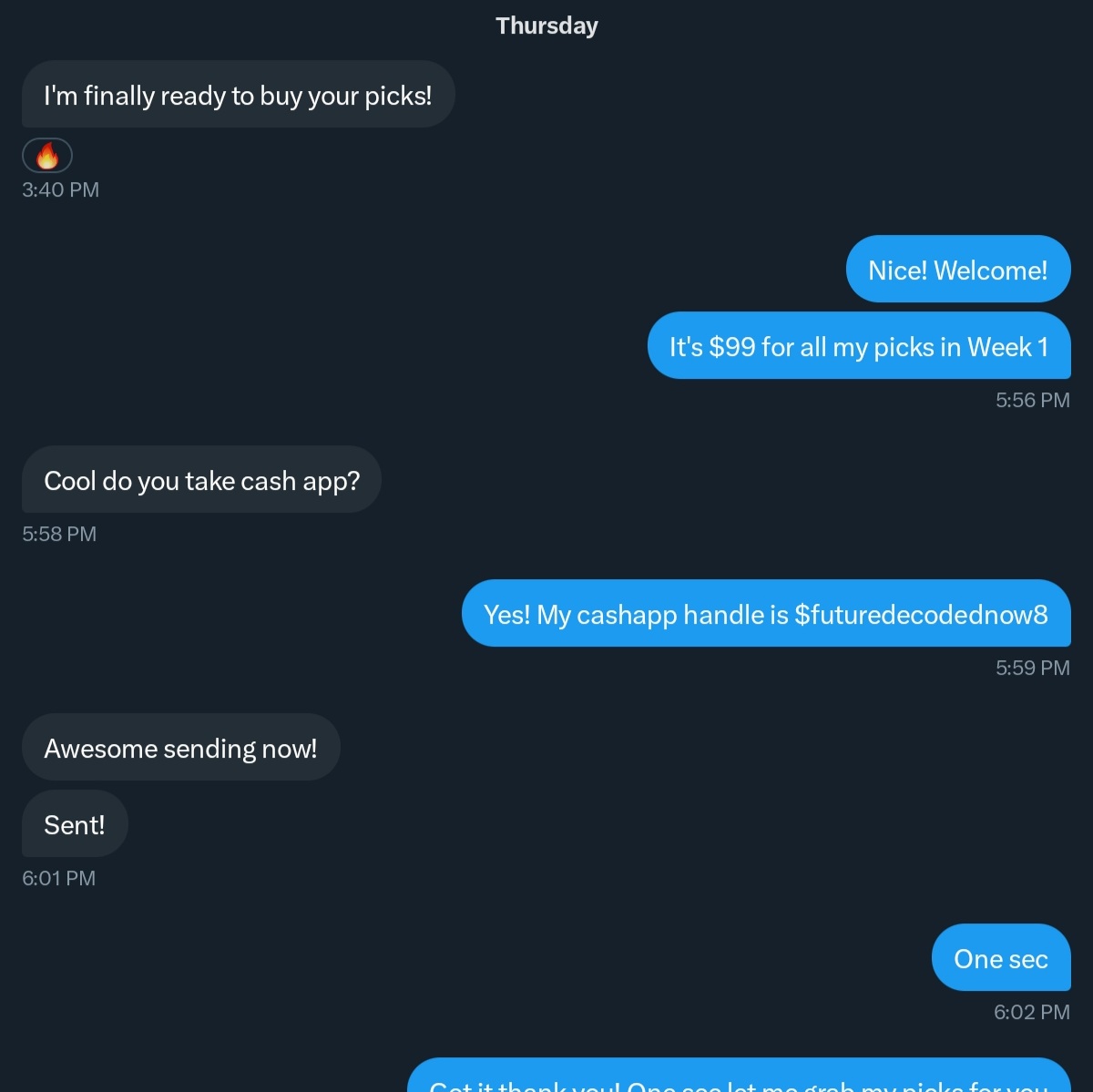 future_decoded's tweet image. 9 OF 13 (69%) W/ A PUSH ↔️ IN WEEK 1 OF THE NFL!🔥

STRAIGHT BETTING EACH PLAY = AUTOMATIC PROFIT!

CAUGHT ONTO 3 OF THE UPSETS THIS WEEK AS WELL !🔥🔥🔥

#NFL #NFLPICKS #NFLWEEK1 #PICKS #SPORTSBETTING #SPORTSGAMBLING #SPORTSPICKS #DRAFTKINGS #FANDUEL #BETTING #FOOTBALL #TNF #MNF