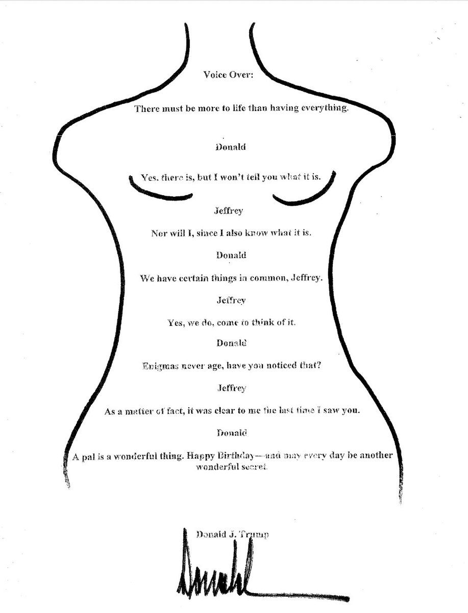 Compare this Ezra Klein analysis with what we can actually see in the birthday cards sent to Jeffrey Epstein by his powerful friends (including Trump).