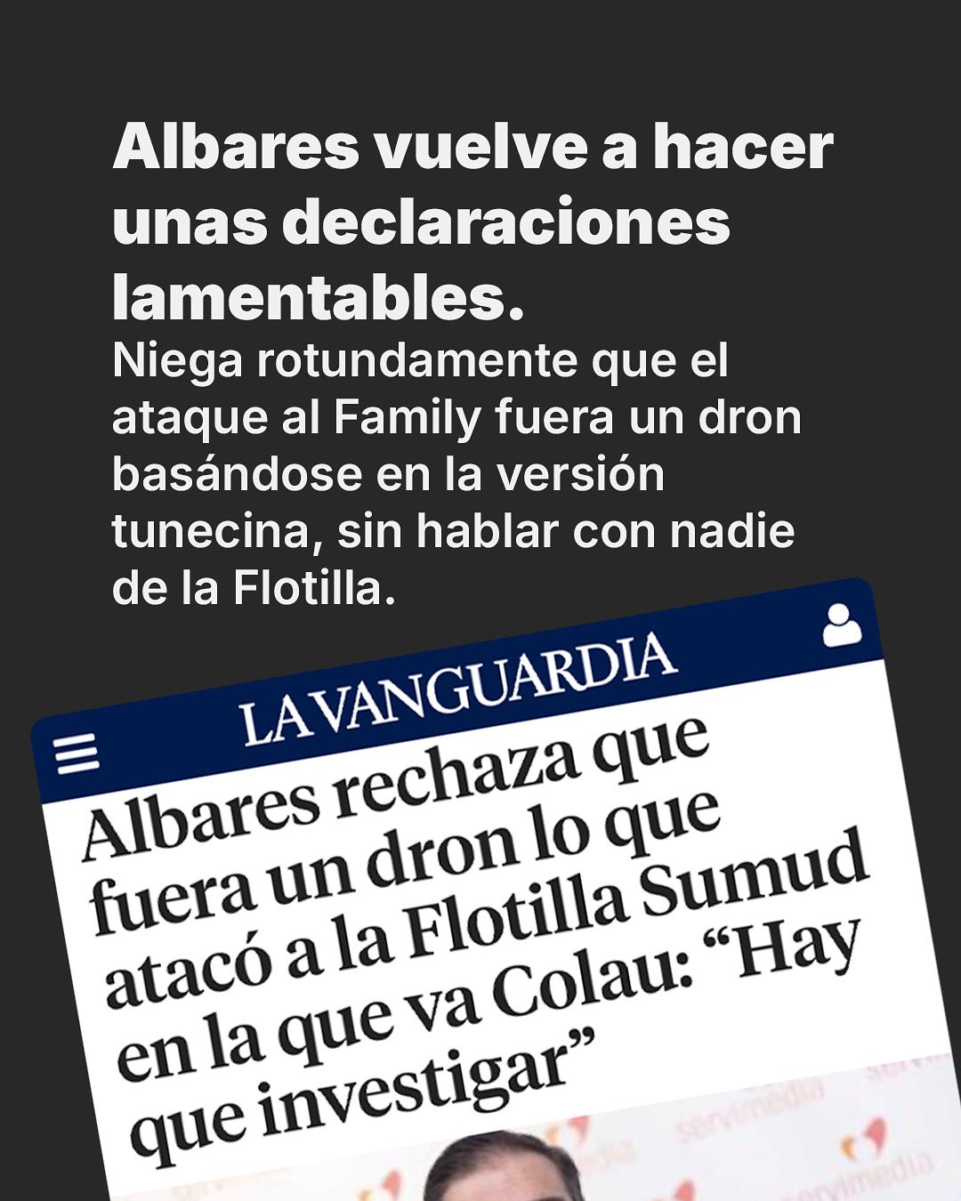 Jaume Asens on X: "Albares vuelve a hacer unas declaraciones lamentables.  Niega rotundamente que el ataque al Family fuera un dron basándose en la  versión tunecina, sin hablar con nadie de la