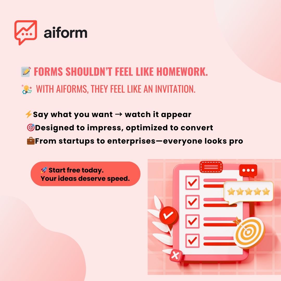 AiformCO's tweet image. 📑 Say goodbye to boring forms! With Aiform,

 Creating forms feels more like an invitation than a task. 🚀✨

#AIForms #SmartForms #ProductivityBoost