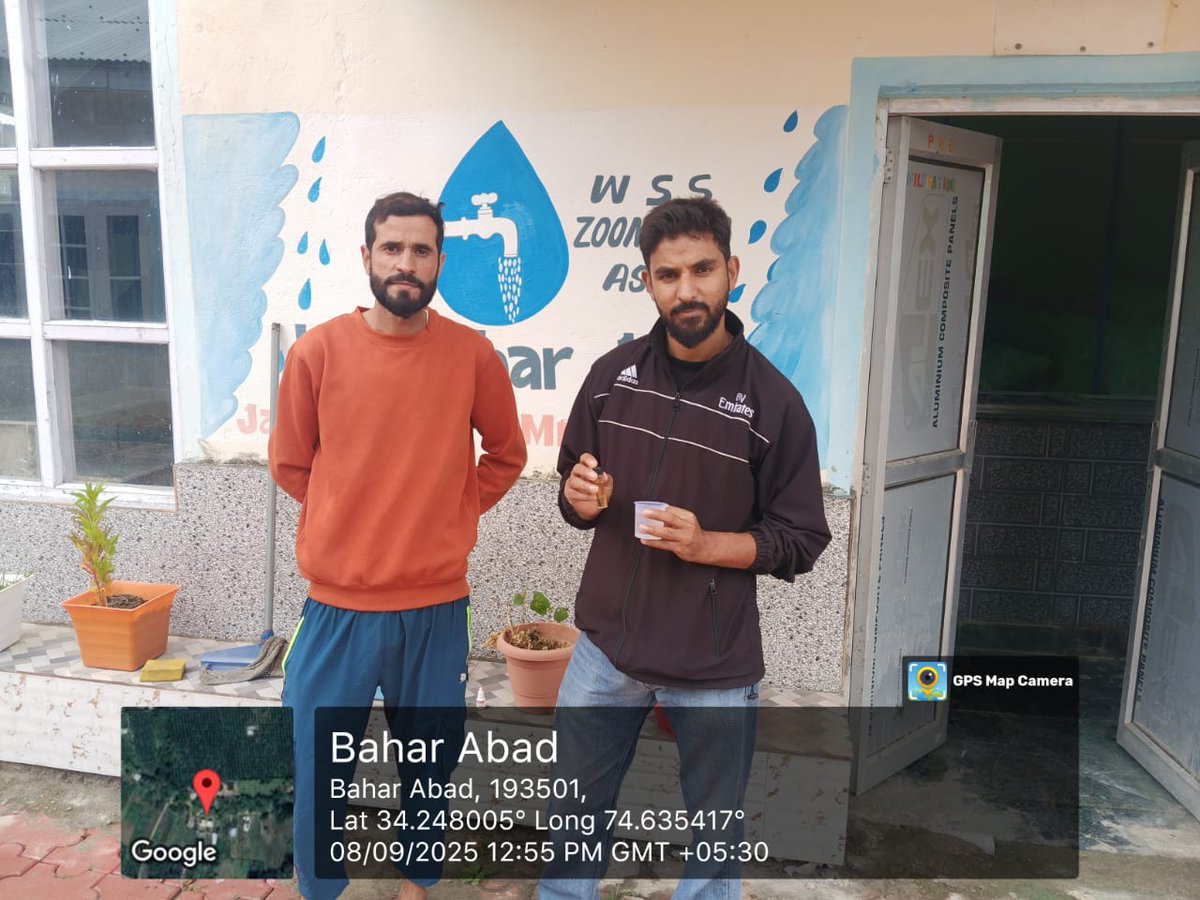 "Comprehensive testing of water  at various locations was conducted by SD Lab Sumbal to ensure safe &amp; quality drinking water for the public".
#JJM
#Waterforall.