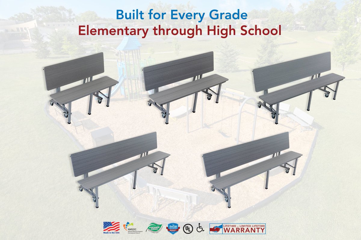 AmTab's tweet image. A Bench for Every Space: Learning Beyond the Classroom 💡

That’s why AmTab designed the Outdoor All-In-One Mobile Convertible Bench, with a versatile design that seamlessly transforms from bench to table. 

Let’s reimagine what outdoor spaces can be.
linktr.ee/amtabmfg