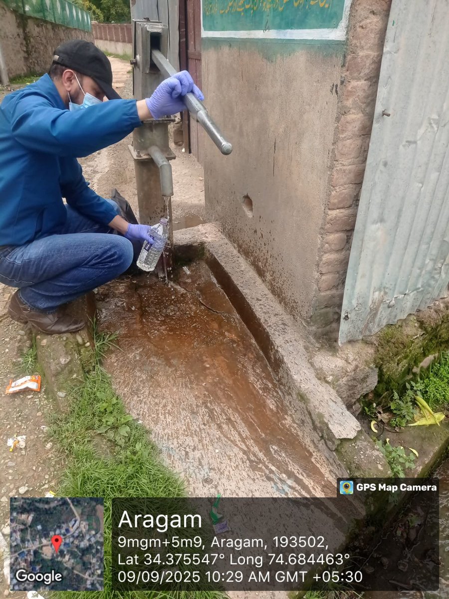 "Comprehensive testing of water  at various locations was conducted by SD Lab Bandipora to ensure safe &amp; quality drinking water for the public".
#JJM
#Waterforall.