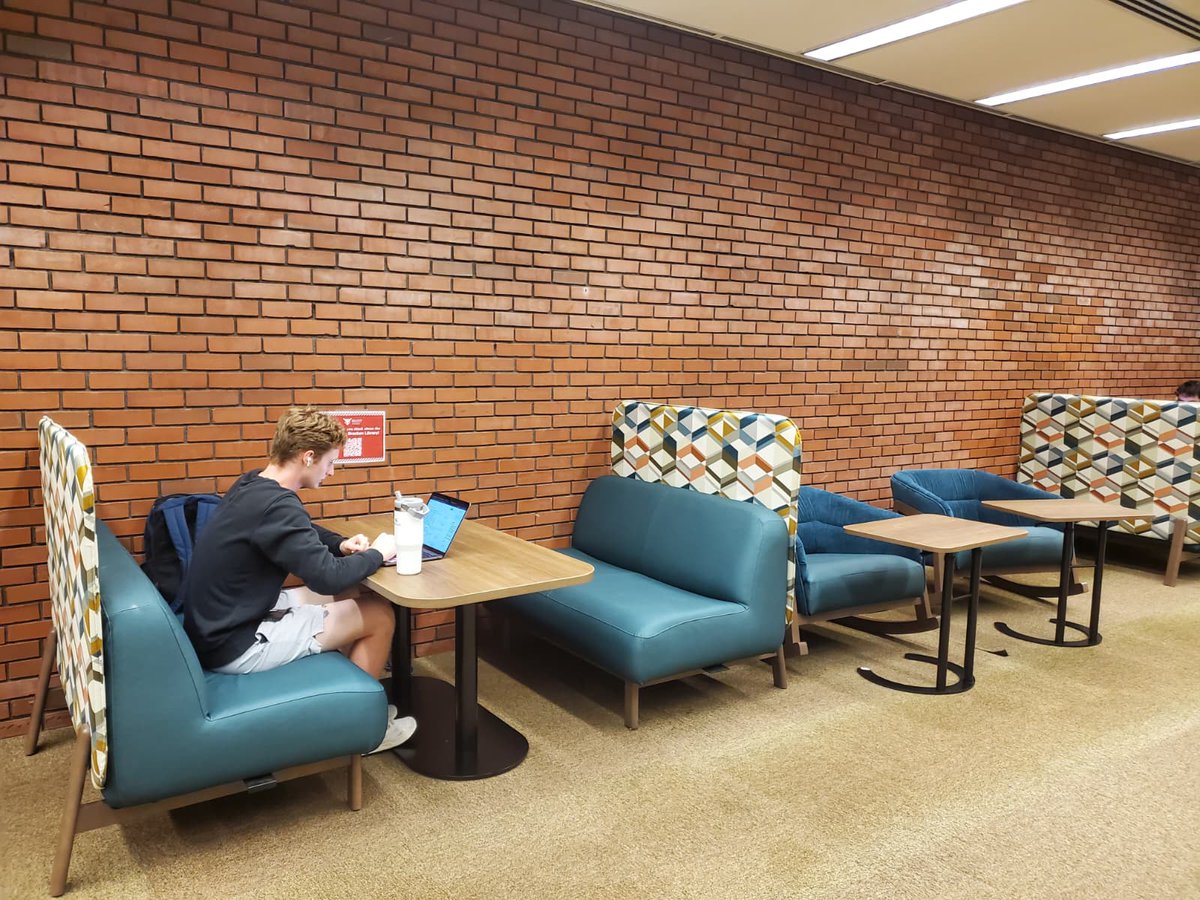 BallStateLibs's tweet image. Exciting things are happening at Bracken! 🎉 Check out the new 4th floor furniture — a fresh study space designed for comfort, focus &amp;amp; creativity. #BrackenLibrary #StudySpaces