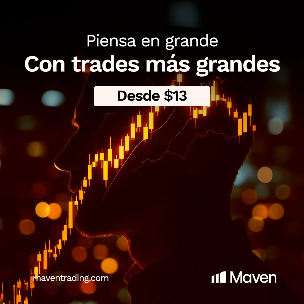 MaventradingES's tweet photo. 💡 El trading no se trata de pensar chico, sino de pensar en grande.
Con Maven podés dar el salto y operar con trades más grandes desde solo $13.

🚀 Crecé, aprendé y llevá tus operaciones al siguiente nivel.

👉 Unite hoy mismo en https://t.co/2d3rcvEx9C

#MavenTrading #Trading #Finanzas #Inversiones #Trader