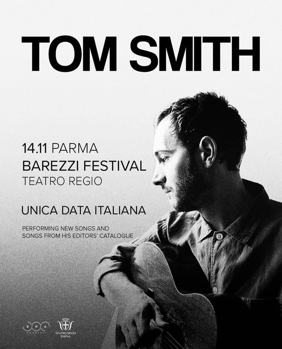 NEWS💥 Venerdì 14 novembre Tom degli <a href="/editorsofficial/">EDITORS</a> suonerà a Parma al <a href="/Barezzifestival/">Barezzi Festival</a> presso il Teatro Regio.

Biglietti in vendita qui: postoriservato.it/biglietti/tom-…