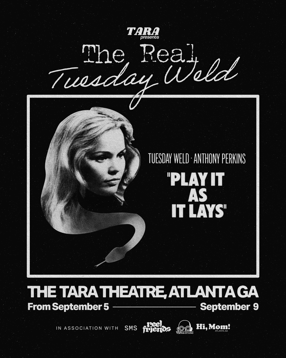 Tonight at 6pm: last chance to see Frank Perry’s Play It as It Lays, featuring #TuesdayWeld in a career-defining role. First film in our The Real Tuesday Weld series curated by <a href="/smsdelivered/">syd stan</a> 🖤 

Next: Looking for Mr. Goodbar—starts Sat, Sept 13.

Link in bio for tickets!