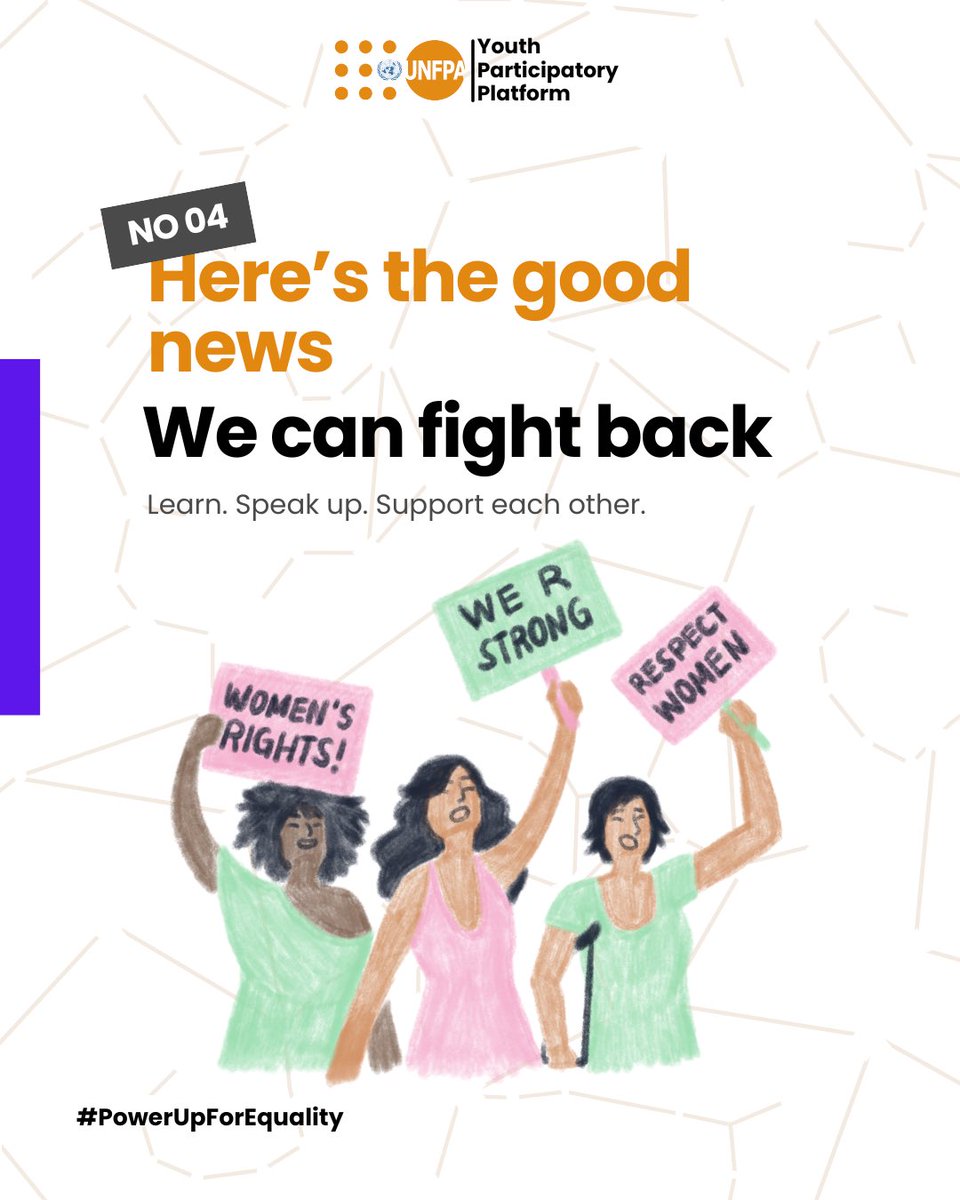 Together, we can fight back - Learn. Speak up. Support. Act. ✊💜

#PowerUpForEquality
#PowerUpNigeria
#SRH4U
#EqualityNow