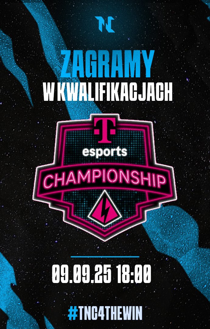 TNCesport (@tncesport) on Twitter photo Zaczynamy walkę w pierwszych kwalifikacjach do T-esports Championship Season 4 💥 Dzięki uprzejmości organizatorów pierwszy mecz zgarniamy przez W/O 😍
Druga runda najprawdopodobniej wystartuje w okolicach 19:00 stream znajdziecie na Naszym kanale Twitch 📺
<a href="/Gawi_tv/">Jacek ”Gawi” Gawina</a> / <a href="/MrHy3na/">Wojciech ‚MrHyena’ Lutostański</a> Zaczynamy walkę w pierwszych kwalifikacjach do T-esports Championship Season 4 💥 Dzięki uprzejmości organizatorów pierwszy mecz zgarniamy przez W/O 😍
Druga runda najprawdopodobniej wystartuje w okolicach 19:00 stream znajdziecie na Naszym kanale Twitch 📺
<a href="/Gawi_tv/">Jacek ”Gawi” Gawina</a> / <a href="/MrHy3na/">Wojciech ‚MrHyena’ Lutostański</a>