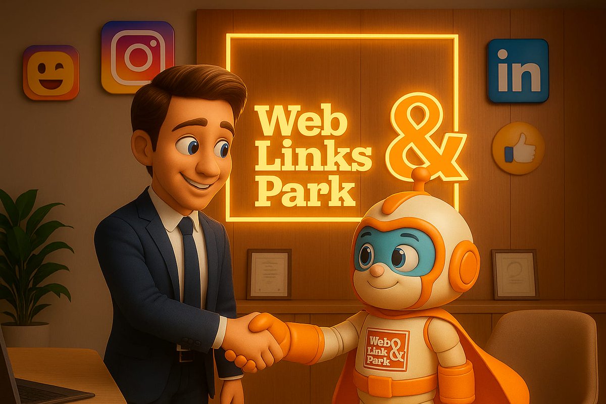 Meet Web &amp; Links Park's new Mascot "MaxAI" that will help you to skyrocket your business growth through AI Powered Marketing services.  

Read More ~ weblinkspark.com/ai-powered-mar… 

#AIPoweredMarketing #BusinessGrowth