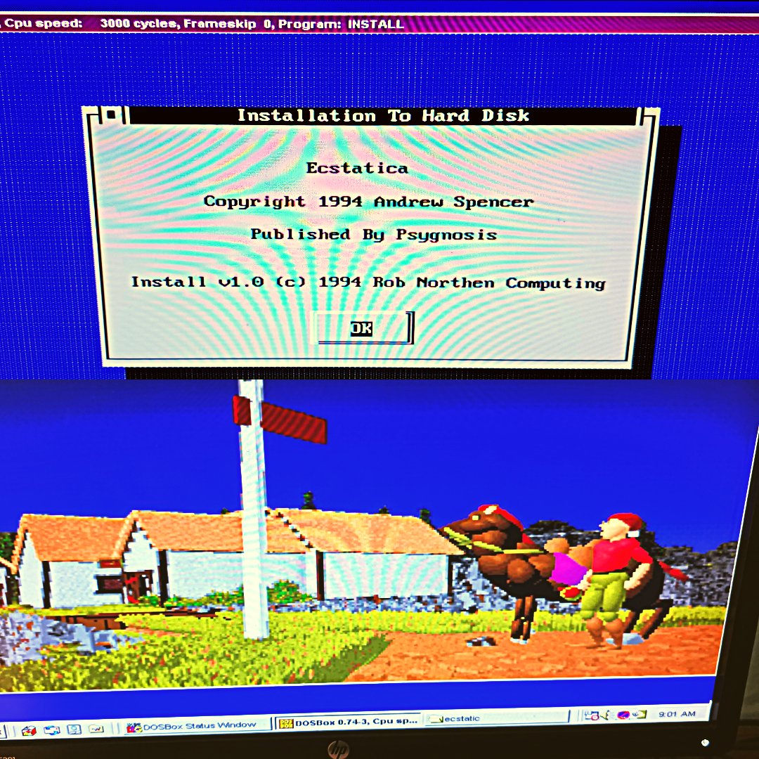 retrorobreviews's tweet photo. Released a few years before the first #silenthill, #ecstatica can be considered an early pioneer of the survival horror genre. While a Windows version is available on #internetarchive, the #msdos version is more stable and runs well on #dosbox, though the controls take some getting used to. Special thanks to my friends @TwinzDynamic for finding the dos version of it.
