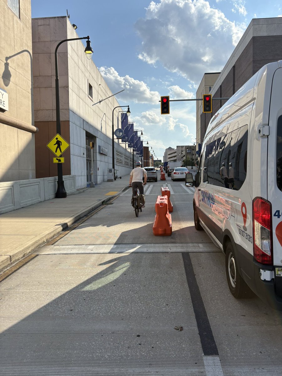 TransportforAtl's tweet photo. @atl311 @ATLdistrict1 What is the plan for this incomplete bike lane on Courtland Street? This lane has been closed for almost 2 years and there is no signage or indication that this is for bikes. https://t.co/Wqu5efHnF2
