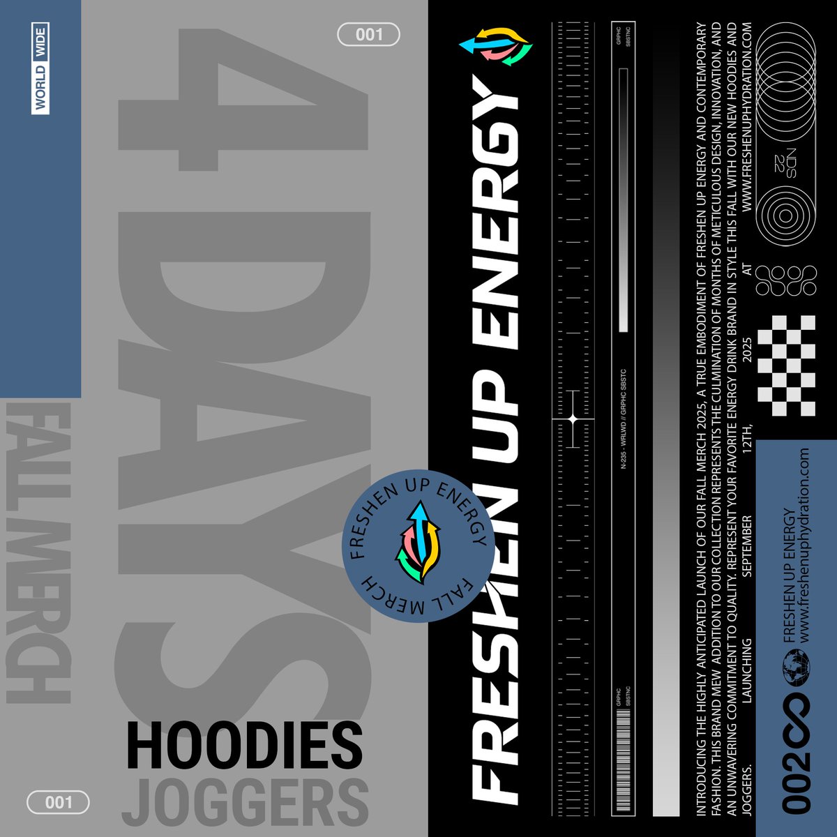 🍂🔥 The wait is almost over… Freshen Up Fall Merch drops in just 4 days! 🔥🍂

👀 Limited pieces. Premium quality. Straight outta HQ.

⏰ Set those alarms, Fresh Fam—you won’t wanna miss this drop!

ps. - Creator Codes are [🔘ON] for the drops!