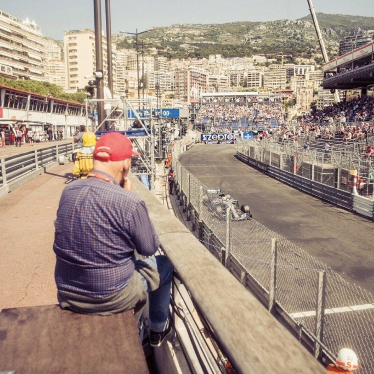 one of my favourite photos of niki lauda and lewis hamilton, beautifully representative of their time together in mercedes 🫶🏼