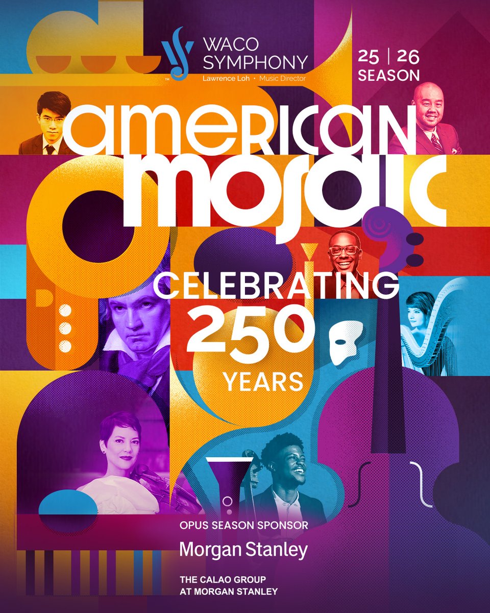 🎶 American Mosaic: Celebrating 250 Years

This season, the Symphony brings together iconic American composers, rising stars, and timeless classics.

🎟️ Grab your tickets now: wacosymphony.com