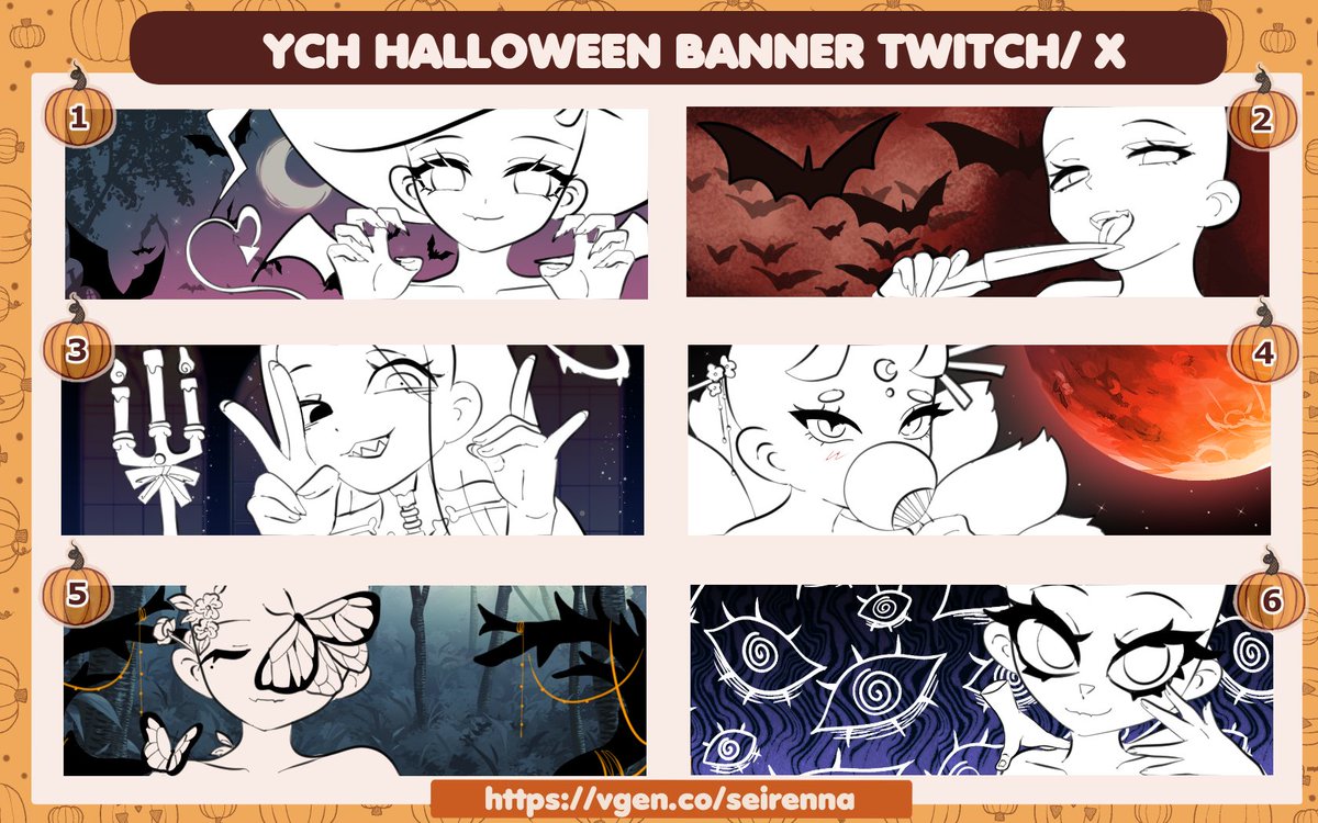 Wanna get spooky with me?? 😈🦇

Just opened a new Halloween Banner YCH batch on my VGen~~

It's $25 each and you can use it as you want 🧡🖤🧡

➡️vgen.co/seirenna

#Halloween #VTuber #YCH #Vgen