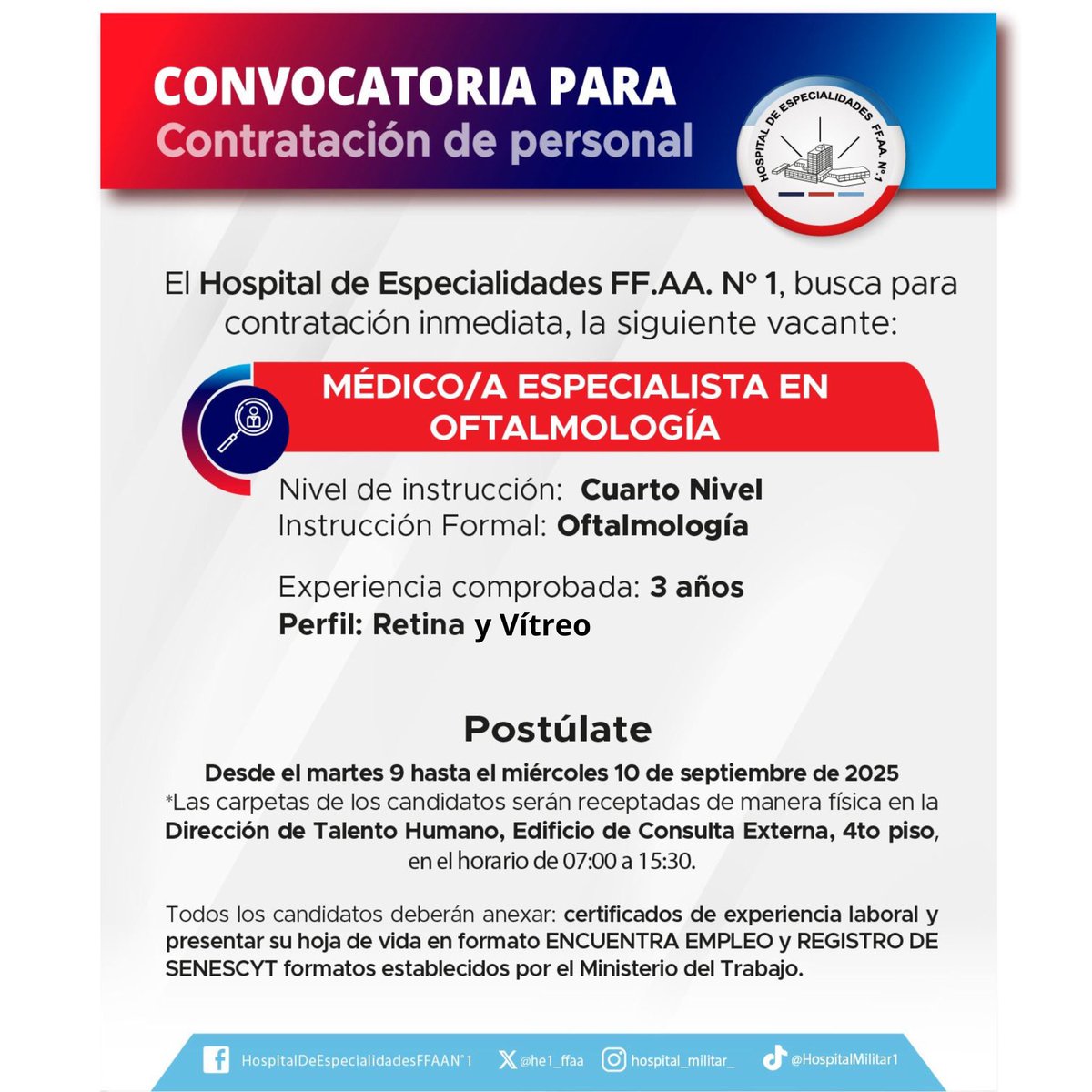 Hospital FF.AA No.1 tweet media