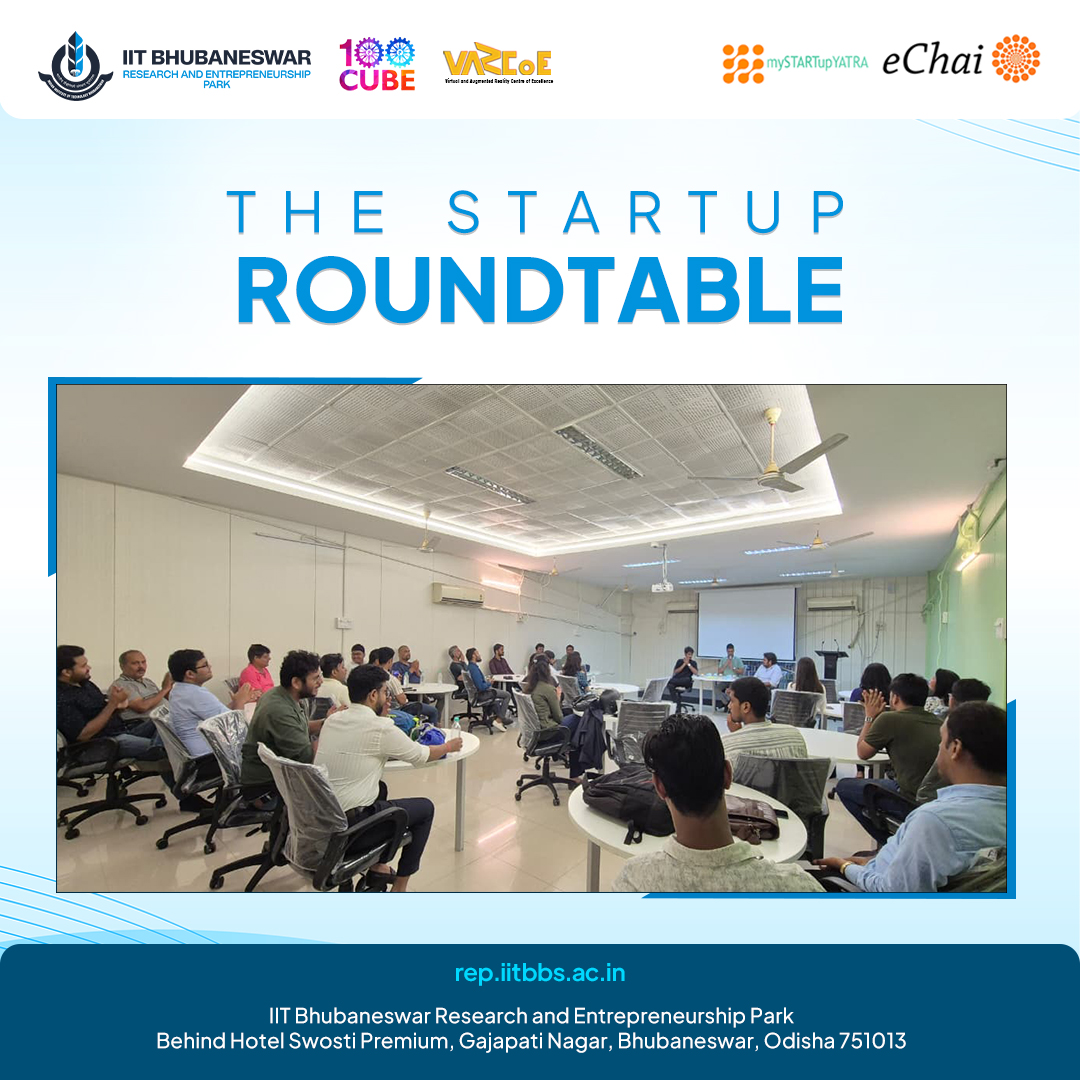 IITBBSRREP's tweet image. On 6 Sept, @IITBBSRREP , with @mystartupyatra  &amp;amp; @eChaiVentures , hosted The Startup Roundtable 🚀
🔹 Startup visits
🔹 MoU signed
🔹 Open forum with founders
A day of collaboration &amp;amp; innovation!
#IITREP #StartupRoundtable