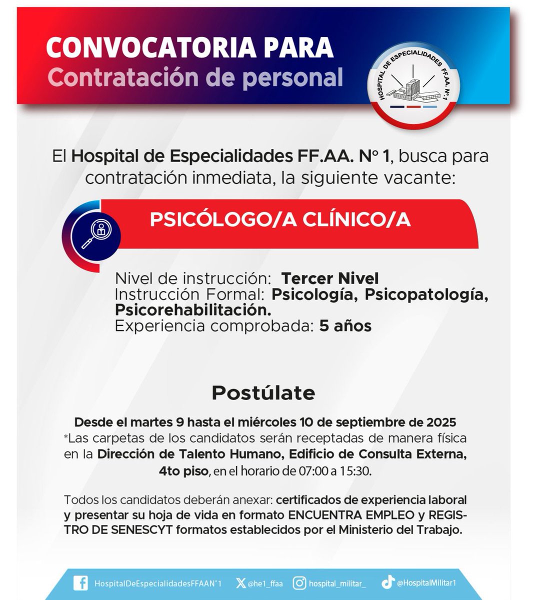 Hospital FF.AA No.1 tweet media