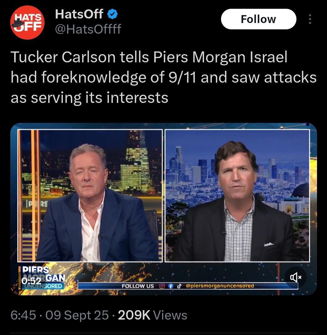KeithWoodsYT's tweet photo. Nick Fuentes is on the front of the New York Times.

Tucker is talking to Piers Morgan about dancing Israelis.

Fox News is explaining racial crime statistics.

Elon Musk is endorsing white nationalism.

Imagine seeing this ten years ago. https://t.co/ltCsF9u4ZY