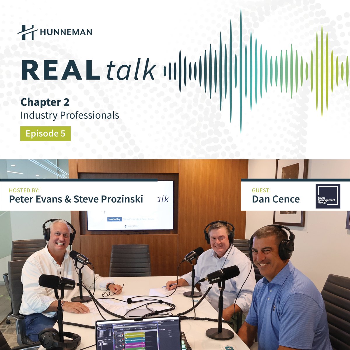 Welcome back to REALtalk in this week's hosts Stephen Prozinski and Peter Evans are joined by Dan Cence, CEO of IMG, for a conversation on the firm’s origins, navigating crisis management during the COVID-19 pandemic, and more! Click here to listen: info.hunnemanre.com/podcasts/realt…