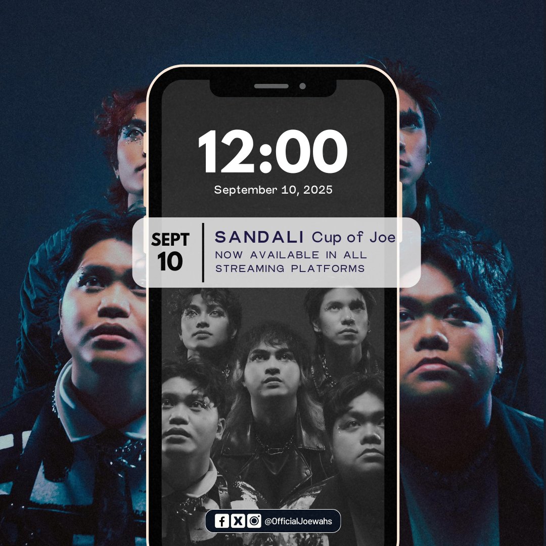 SANDALI OUT NOW! 🌠

Cup of Joe's new single, Sandali is out now! Jump and Vibe in all streaming platforms, Joewahs—and feel the gravity of the origin’ song written by our beloved Joes!

🔗open.spotify.com/track/01yAdrgd…

#SandaliCOJ #7thJOEnniversary #COJStardustTheConcert