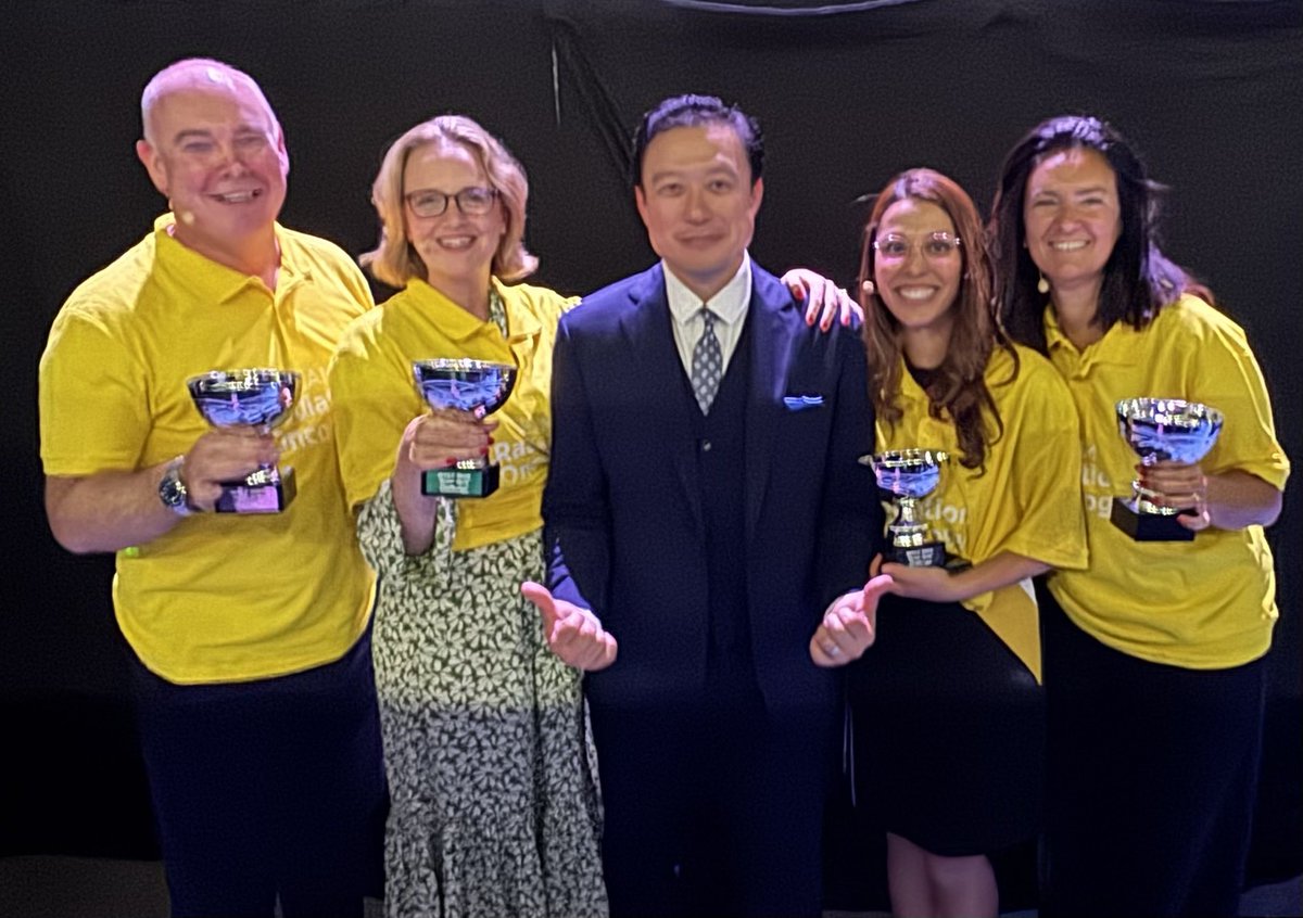 Gerry Hanna (@gerryhanna) on Twitter photo Delighted that Team #RadOnc won the <a href="/IASLC/">IASLC</a> quiz at #WCLC25
Was great to be part of a fantastic team with <a href="/fifimcdrmh/">Fiona McDonald</a> Sara Ramella and <a href="/HoudaBahig/">Houda Bahig, MD PhD</a>
Huge shout to quiz master extraordinaire <a href="/StephenVLiu/">Stephen V Liu, MD</a> and fellow Med Onc, Surgery and MDT teammates 👏👏👏 Delighted that Team #RadOnc won the <a href="/IASLC/">IASLC</a> quiz at #WCLC25
Was great to be part of a fantastic team with <a href="/fifimcdrmh/">Fiona McDonald</a> Sara Ramella and <a href="/HoudaBahig/">Houda Bahig, MD PhD</a>
Huge shout to quiz master extraordinaire <a href="/StephenVLiu/">Stephen V Liu, MD</a> and fellow Med Onc, Surgery and MDT teammates 👏👏👏