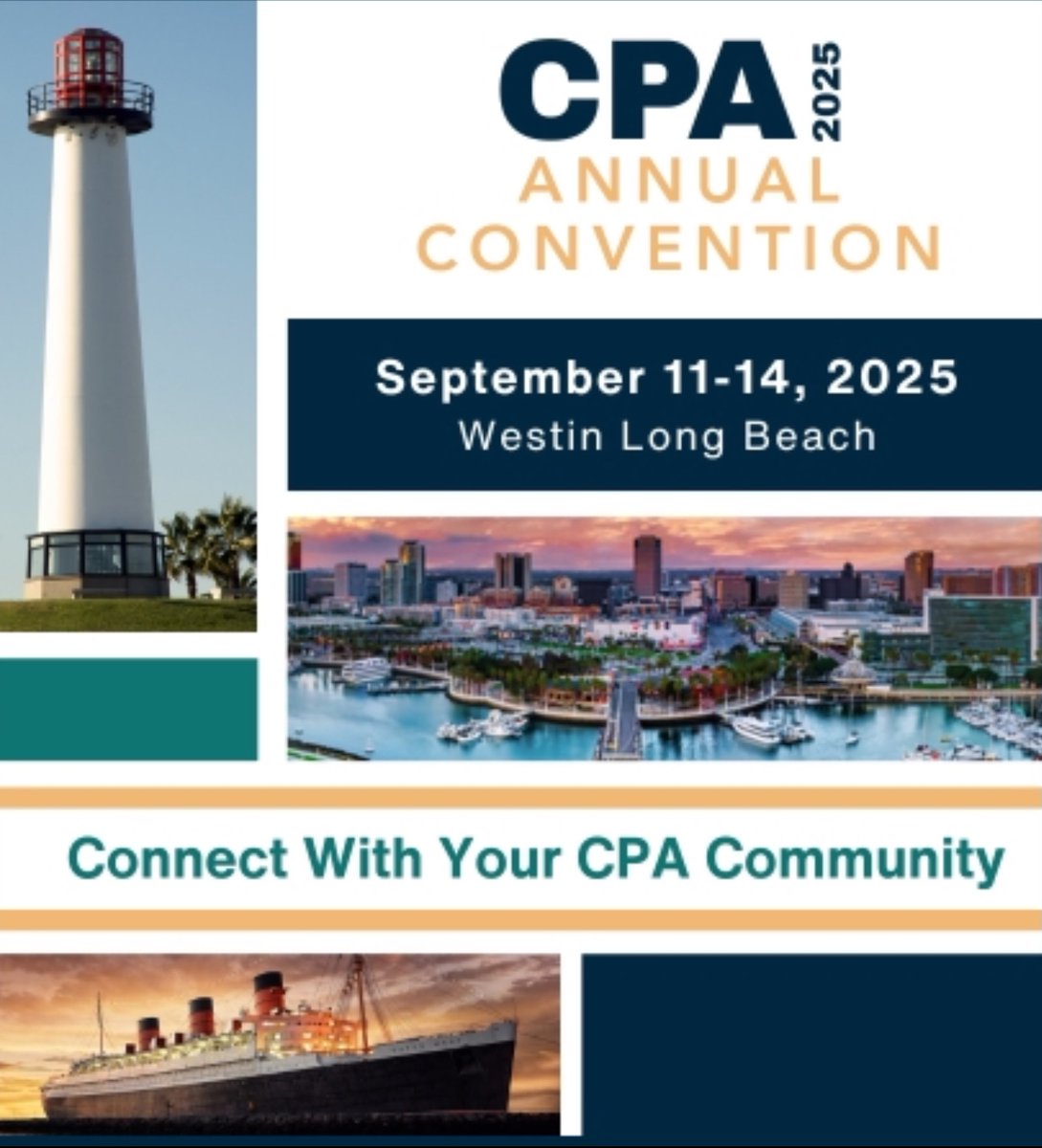 As Chair of the #CPA2025 Convention, I’m excited to invite you to the largest annual gathering of psychologists in California Thursday, September 11–14 in Long Beach!
Hosted by the <a href="/CPA_psych/">California Psychological Association</a> 
Onsite registration is quick and easy lnkd.in/dKFdTYGA
