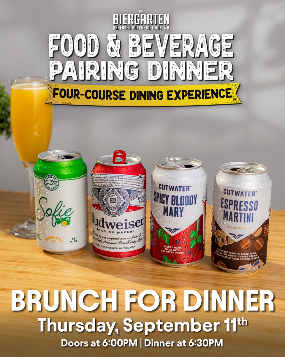 HomeOfBud's tweet image. Join us at the Biergarten for &quot;One Last Toast&quot; – brunch for dinner at the Biergarten is this Thursday. 🥂
Only 2 spots left! Book your tickets today: ms.spr.ly/6012siPHE