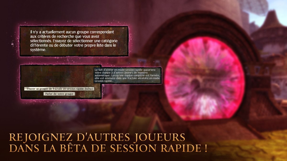 GuildWars2_FR's tweet photo. L'Invasion des fractales prendra fin le 7 octobre à 21h. Ce nouvel événement bonus inclut des récompenses, de nouveaux gants légendaires et une bêta de session rapide pour foncer dans les fractales. Plus de détails ici : https://t.co/oKjCxwR2rY #GuildWars2 https://t.co/lHTp93AFxW