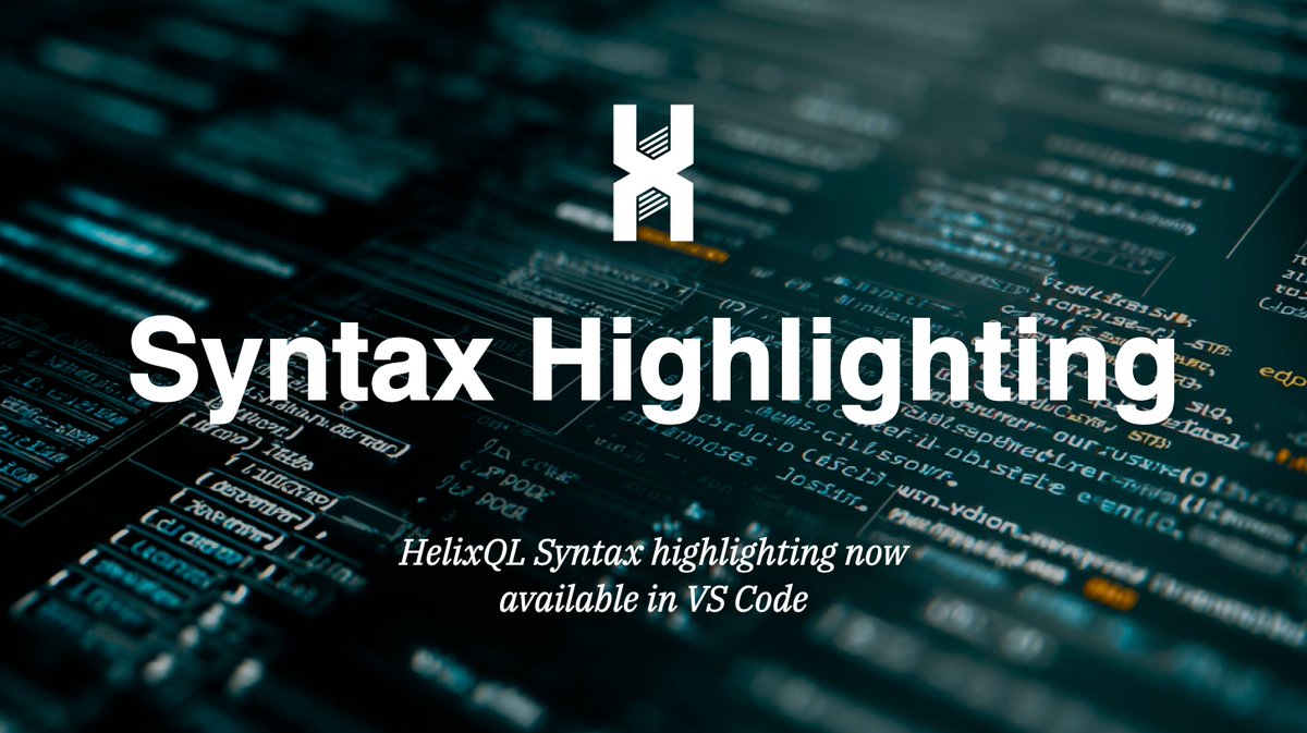 hlx_db's tweet image. HelixQL Syntax Highlighting is now available in VS Code and Cursor!
Queries are now more beautiful than ever!