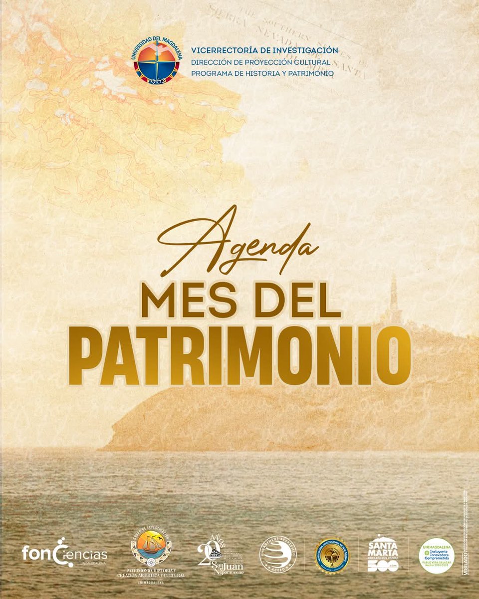 HistoriaUnimag's tweet photo. ✨🌿 Septiembre en Santa Marta es patrimonio vivo.
El Programa de Historia y Patrimonio de la @Unimagdalena celebra el Mes del Patrimonio, un homenaje a nuestra historia, saberes y raíces.

#MesDelPatrimonio #SantaMarta500Años #HistoriaYPatrimonioUnimagdalena https://t.co/offLBABqvd