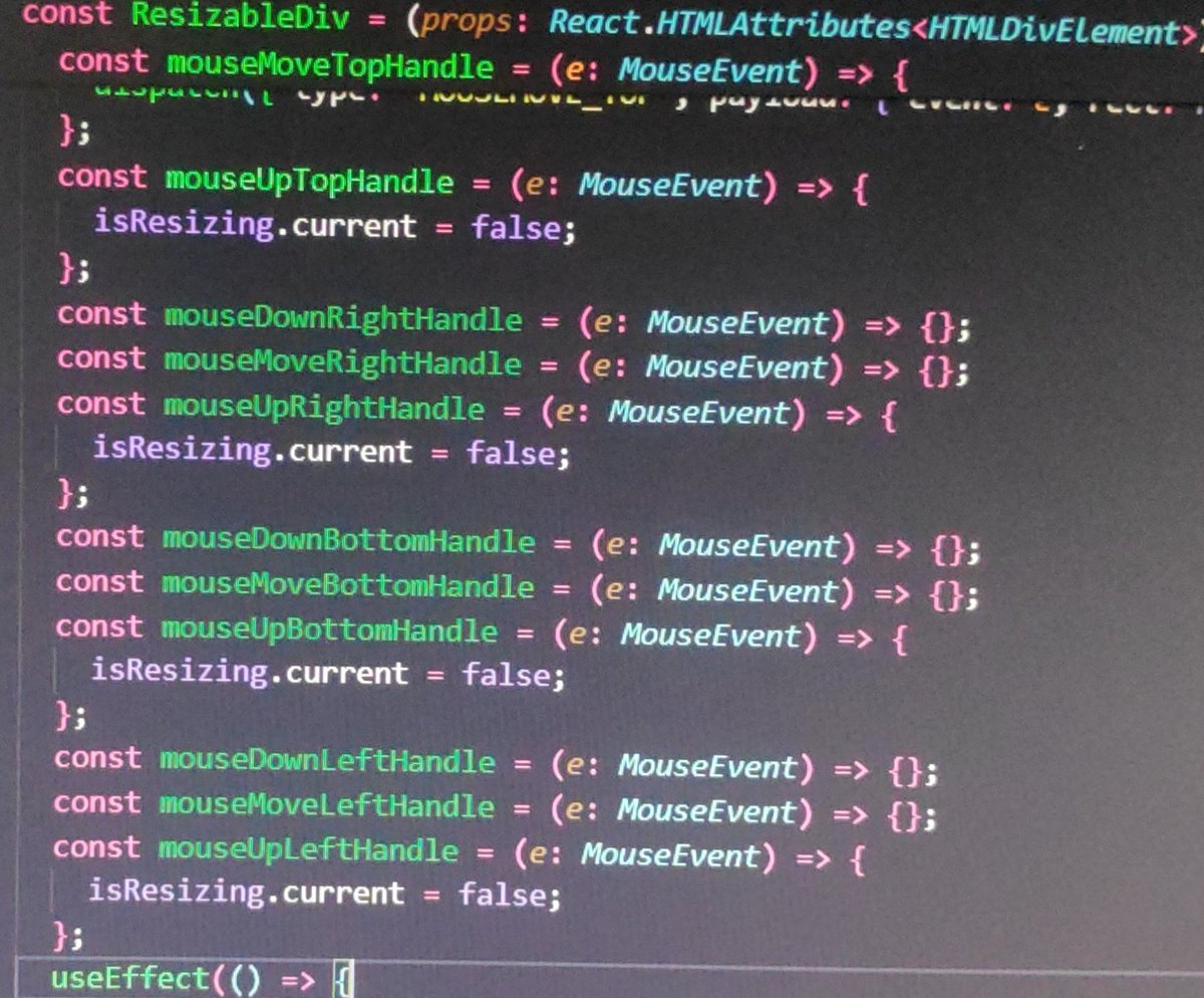 AyushTE's tweet photo. I think I got sidetracked in building a reusable #resizable div.
#react #component https://t.co/VLEq3Mp82U