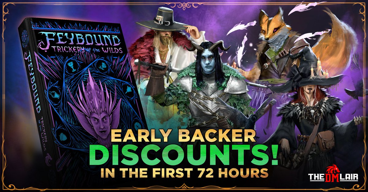 My Feybound Kickstarter is now live!!! #dnd5e
kickstarter.com/projects/thedm…
