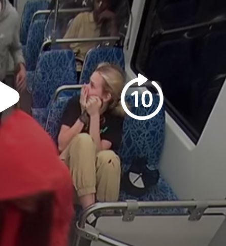 ipsThinkTank's tweet image. The stabbing on the train starting to look a little fake now that I’ve seen some more footage. Not acting like someone who just got her neck, slashed up or stabbed.  #autohoax 
Screams?  Pain? Jugular gushing?  No.