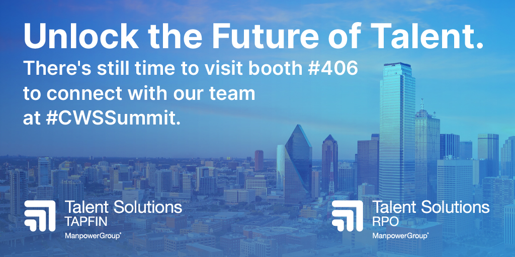 MPG_TSolutions's tweet image. There&apos;s still time to connect at booth #406 during #CWSSummit! Get future-forward talent solutions that bring the power of people, partnership and performance.

#CWSSummit #ContingentWorkforce #WorkforceSolutions #FutureOfWork #TAPFIN #RPO #ManpowerGroup #WorkforceTransformation